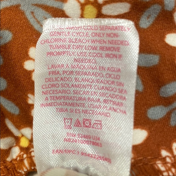 No Boundaries XXXL Wide Leg Pull On Pant Floral Brown and Blue - Picture 3 of 6